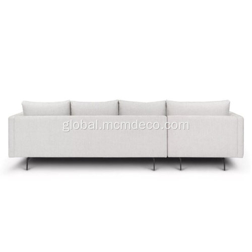 Modern Fabric Sectional Sofa Parker Coconut White Fabric Left Sectional Sofa Manufactory